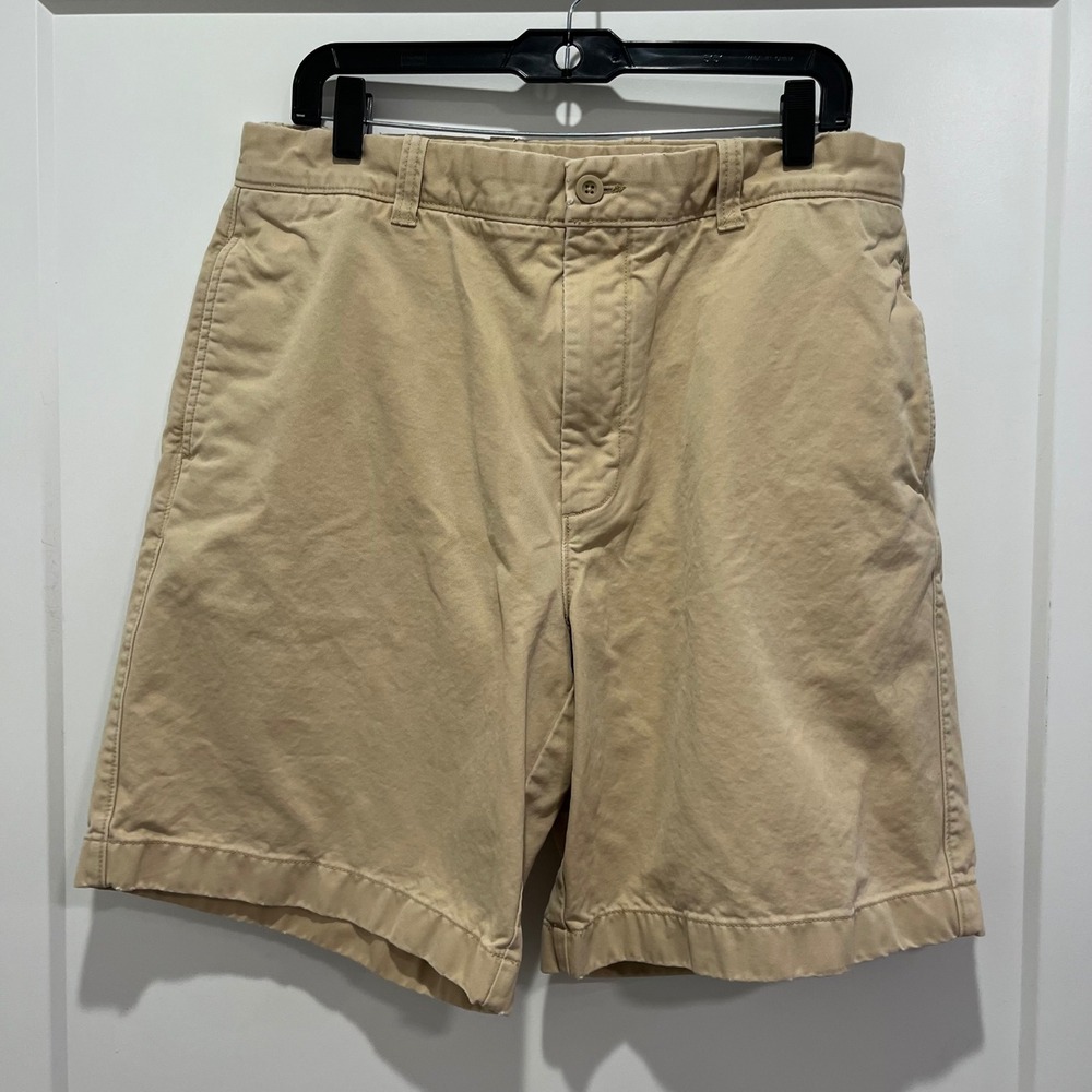 J. Crew Mens Khaki Tan 100% Cotton Chino Shorts Size 32 9/1